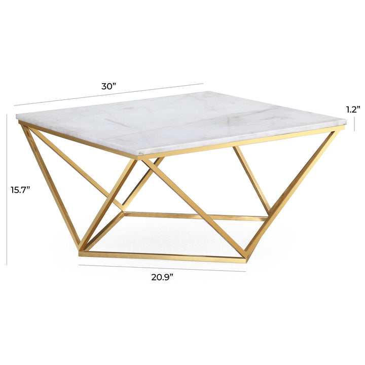Leopold White Marble Coffee Table