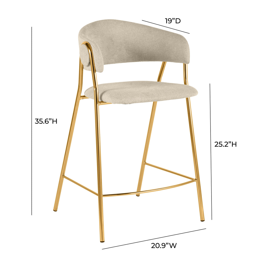 Lara Cream Counter Stool - Set of 2