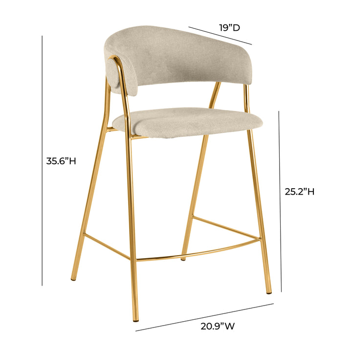 Lara Cream Counter Stool - Set of 2