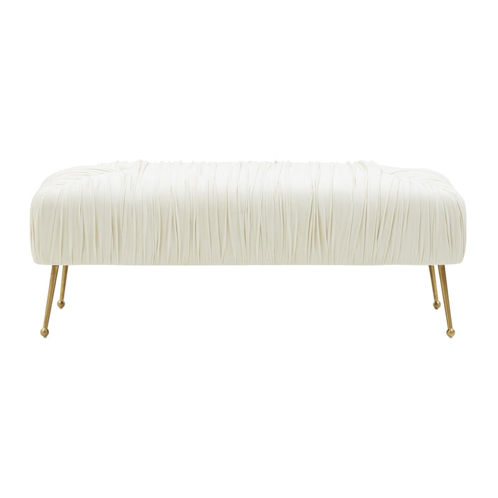 Jessica Cream Velvet Bench