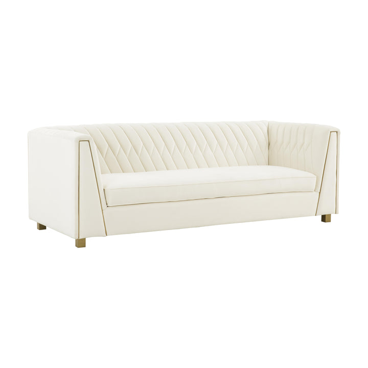 Wafa Cream Velvet Sofa