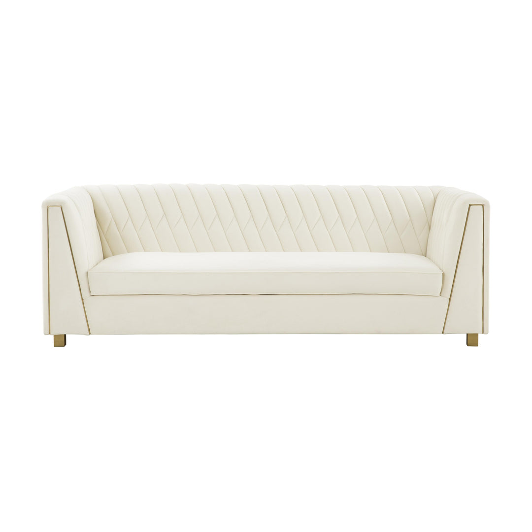 Wafa Cream Velvet Sofa