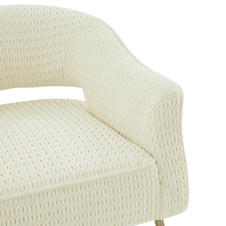 Diana Cream Velvet Accent Chair
