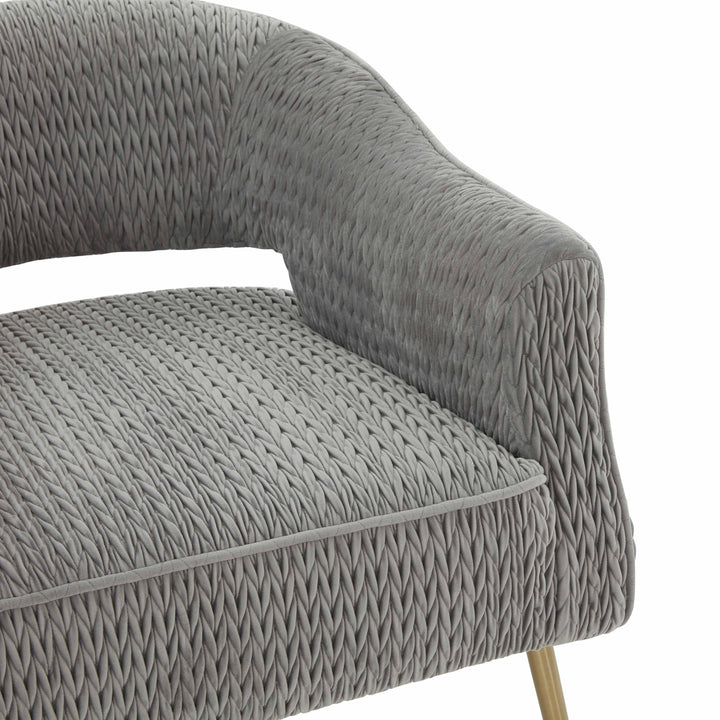 Diana Grey Velvet Accent Chair