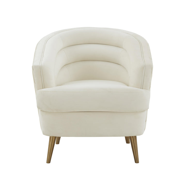 Jules Cream Velvet Accent Chair