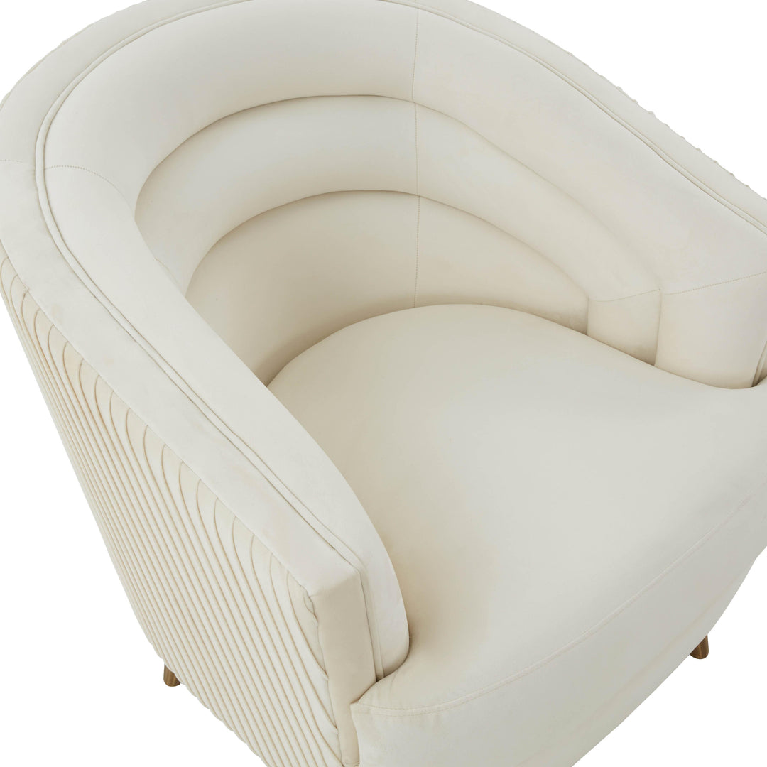 Jules Cream Velvet Accent Chair