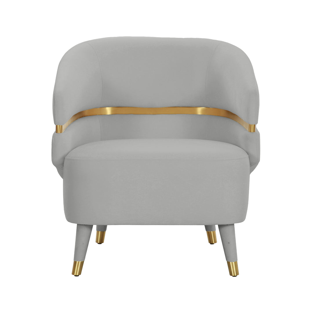 Ayla Grey Velvet Accent Chair