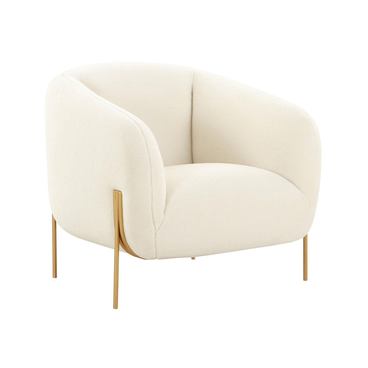 Kandra Cream Shearling Accent Chair