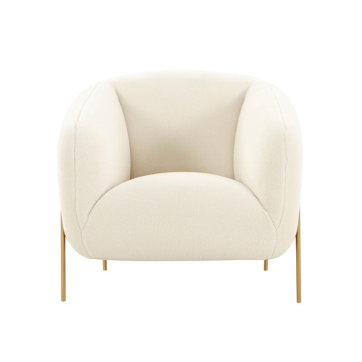 Kandra Cream Shearling Accent Chair