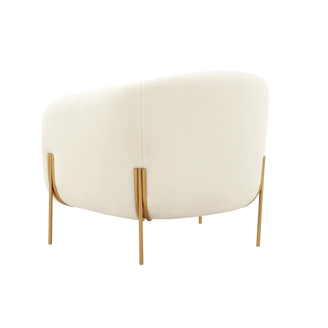 Kandra Cream Shearling Accent Chair