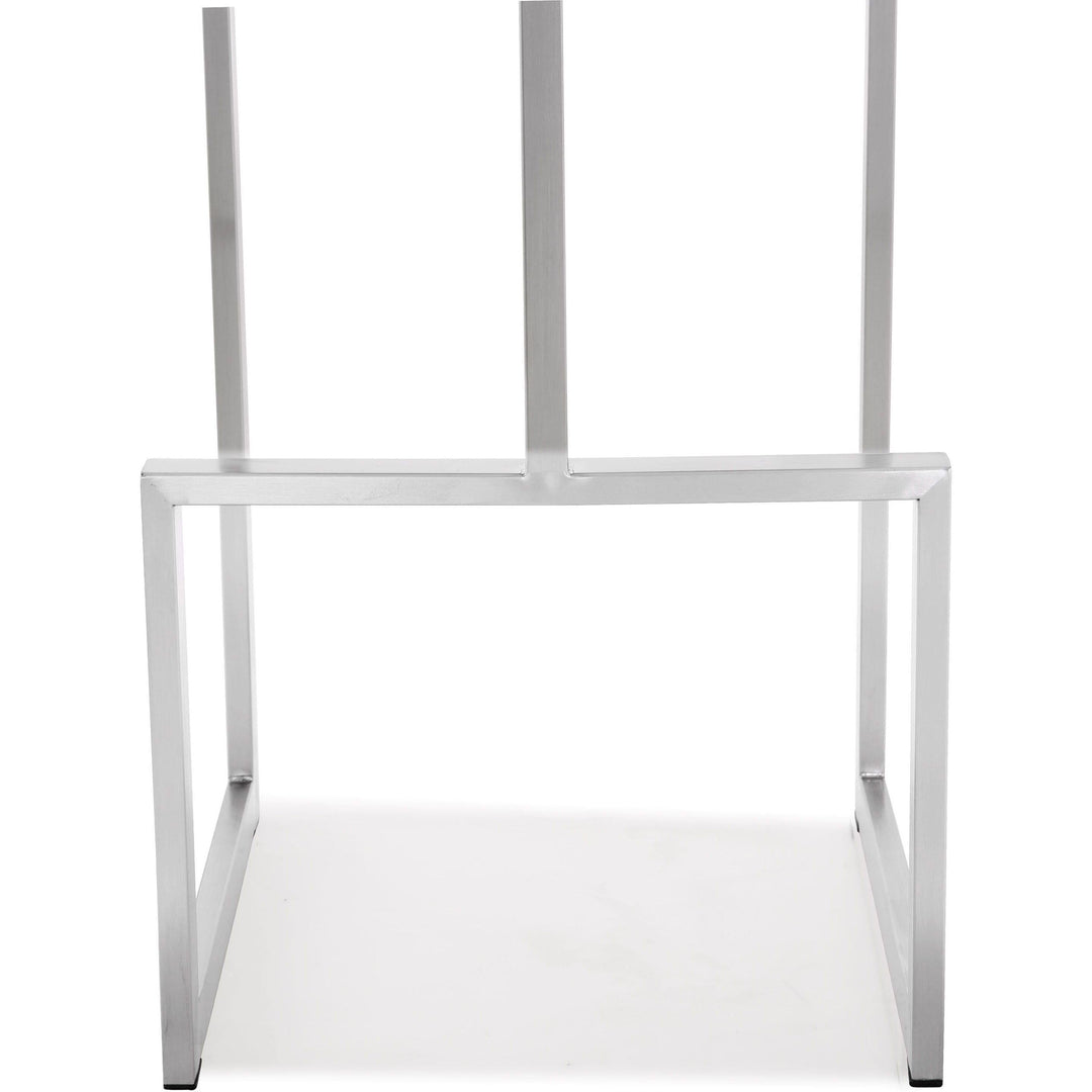 Ferrara White Stainless Steel Barstool - Set of 2