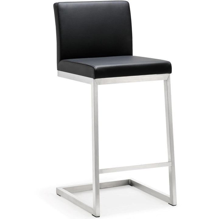 Parma Black Stainless Steel Counter Stool - Set of 2