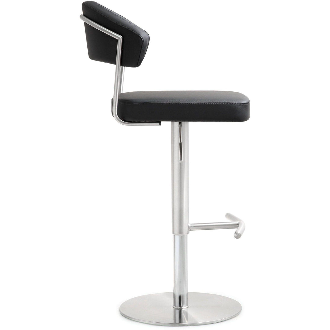 Cosmo Black Stainless Steel Barstool