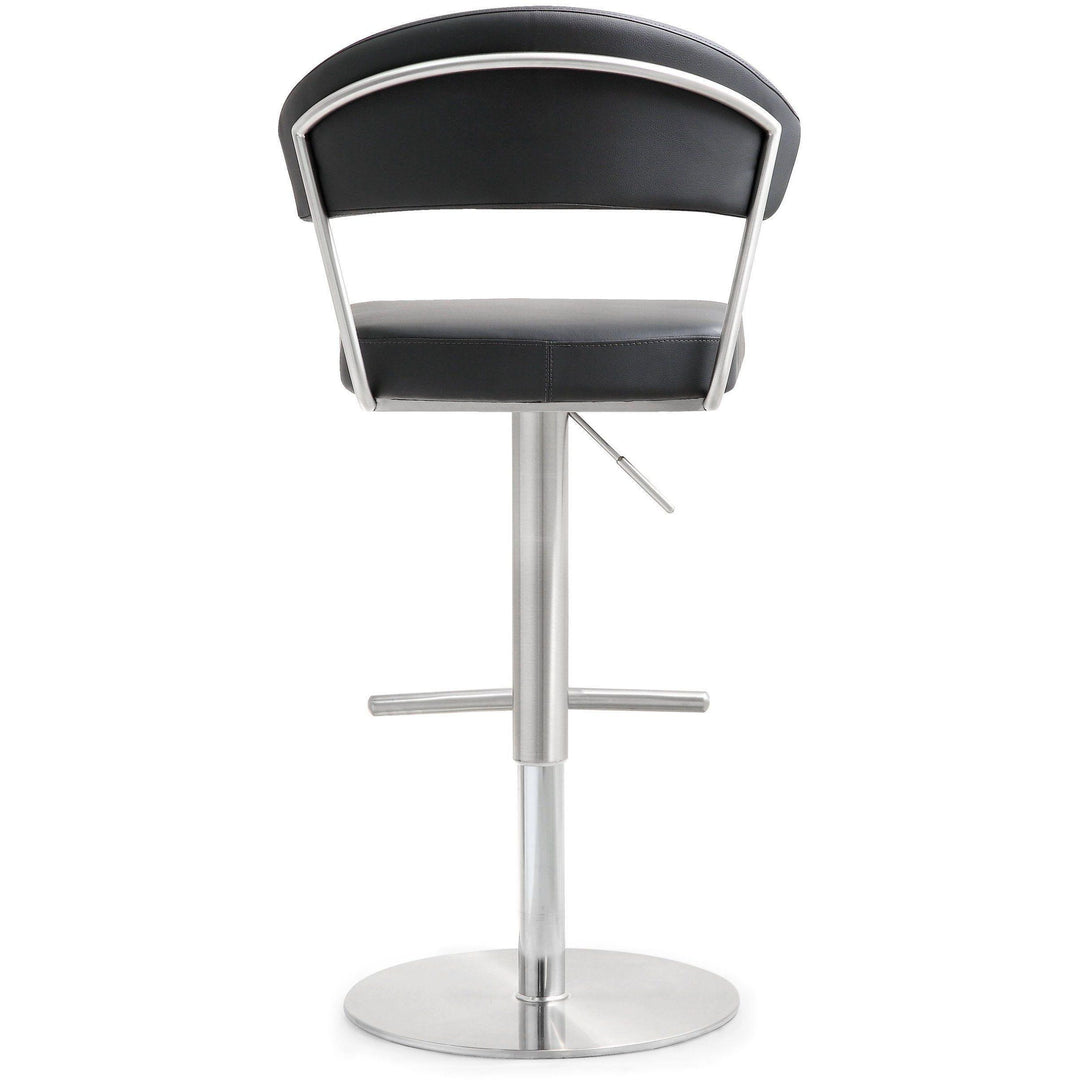 Cosmo Black Stainless Steel Barstool