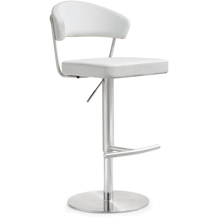 Cosmo White Stainless Steel Barstool