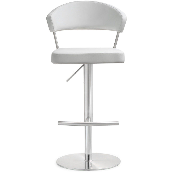 Cosmo White Stainless Steel Barstool