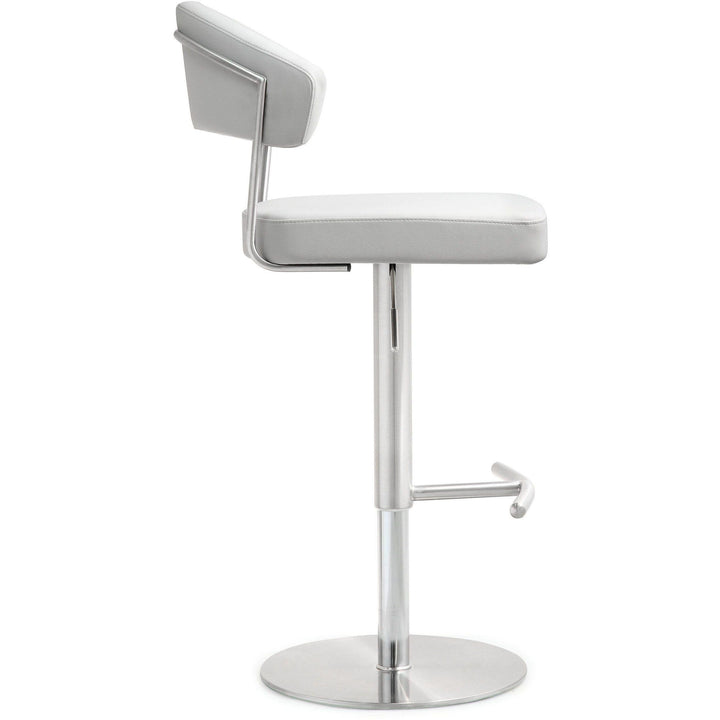 Cosmo White Stainless Steel Barstool