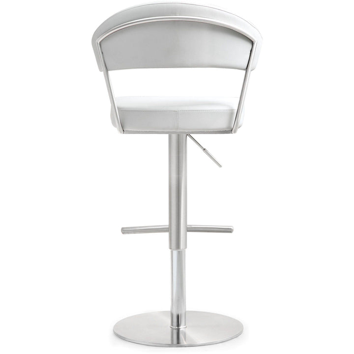 Cosmo White Stainless Steel Barstool