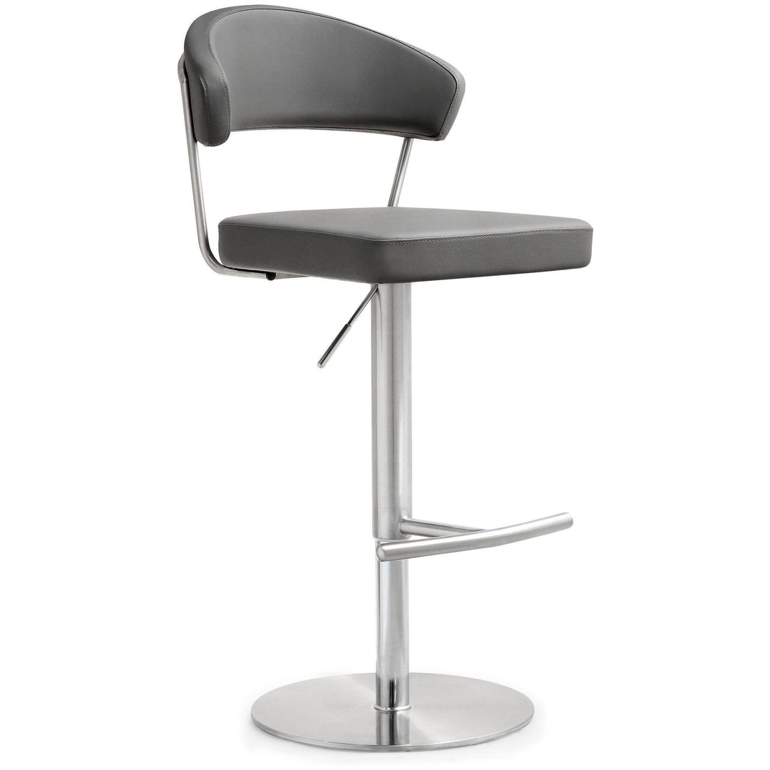 Cosmo Grey Stainless Steel Barstool