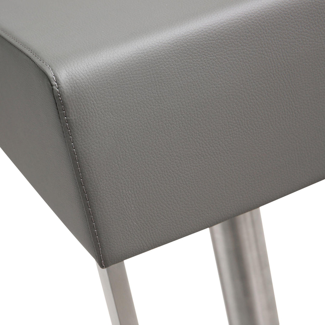 Seville Grey Stainless Adjustable Barstool