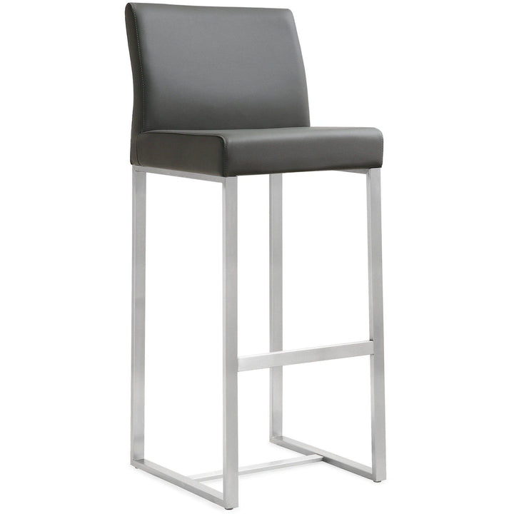 Denmark Grey Stainless Steel Barstool (Set of 2)