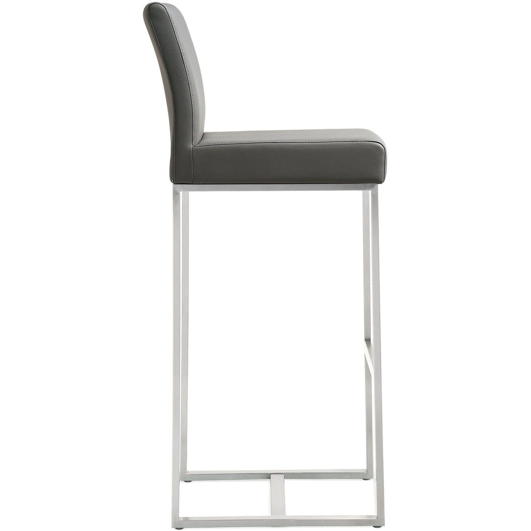 Denmark Grey Stainless Steel Barstool (Set of 2)