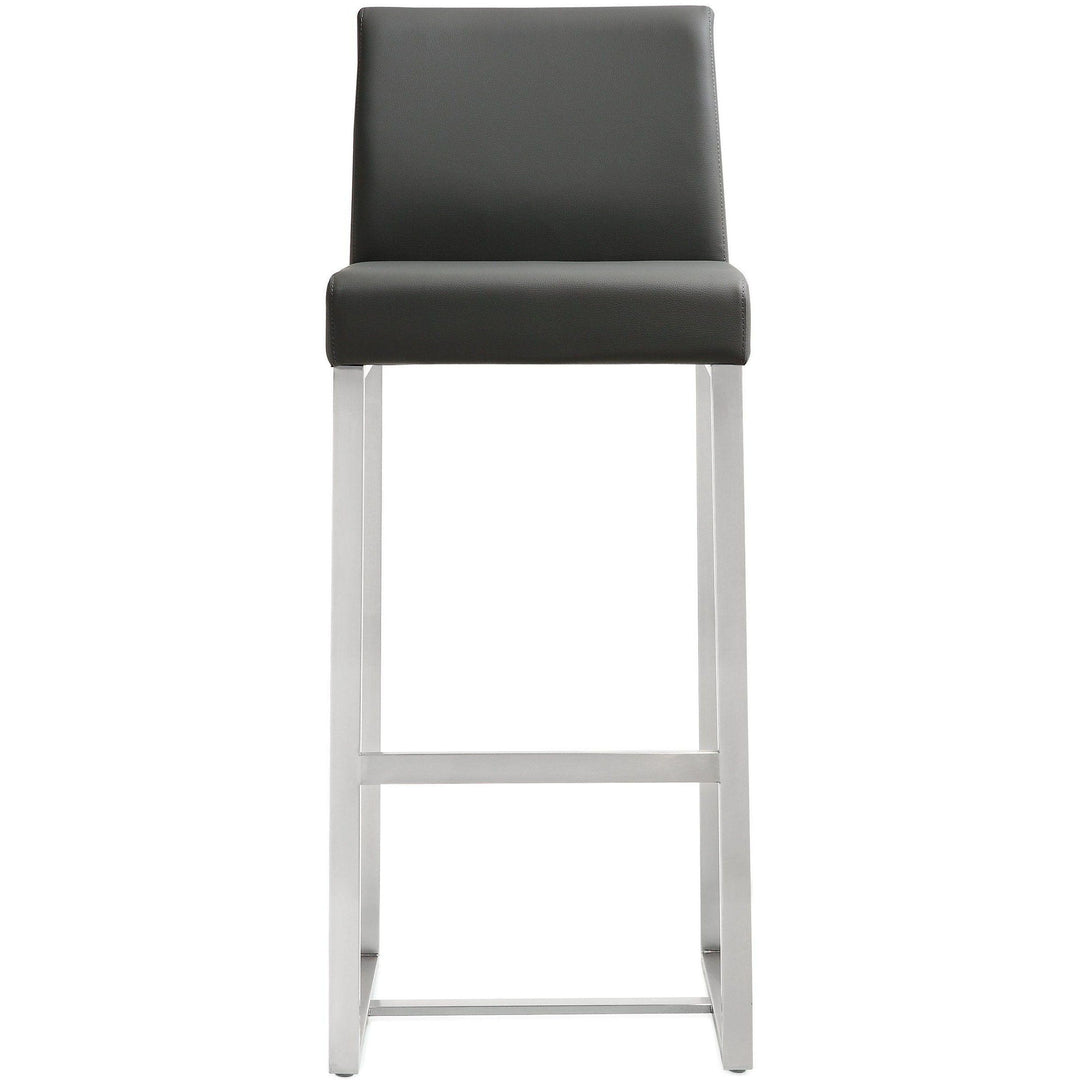 Denmark Grey Stainless Steel Barstool (Set of 2)