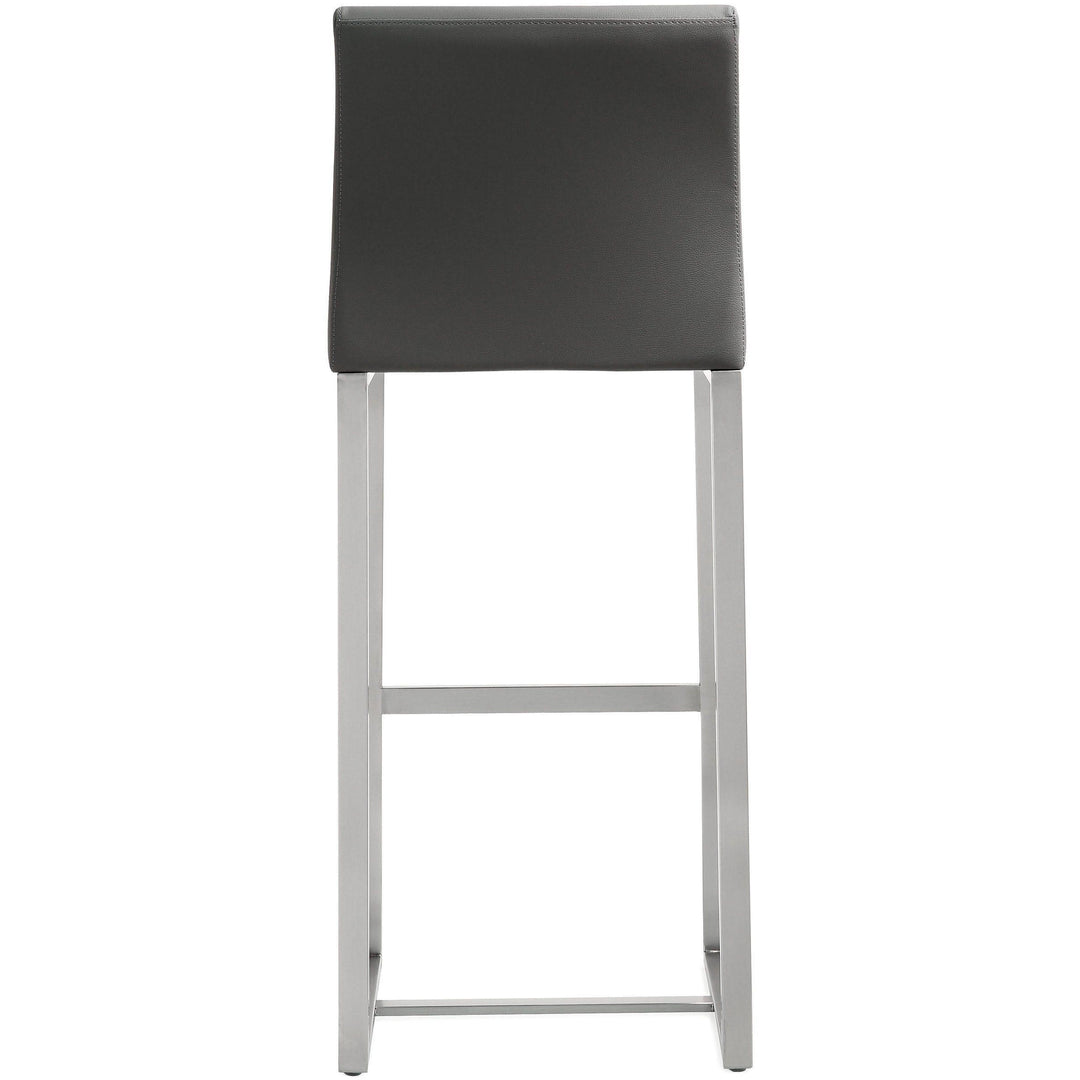 Denmark Grey Stainless Steel Barstool (Set of 2)