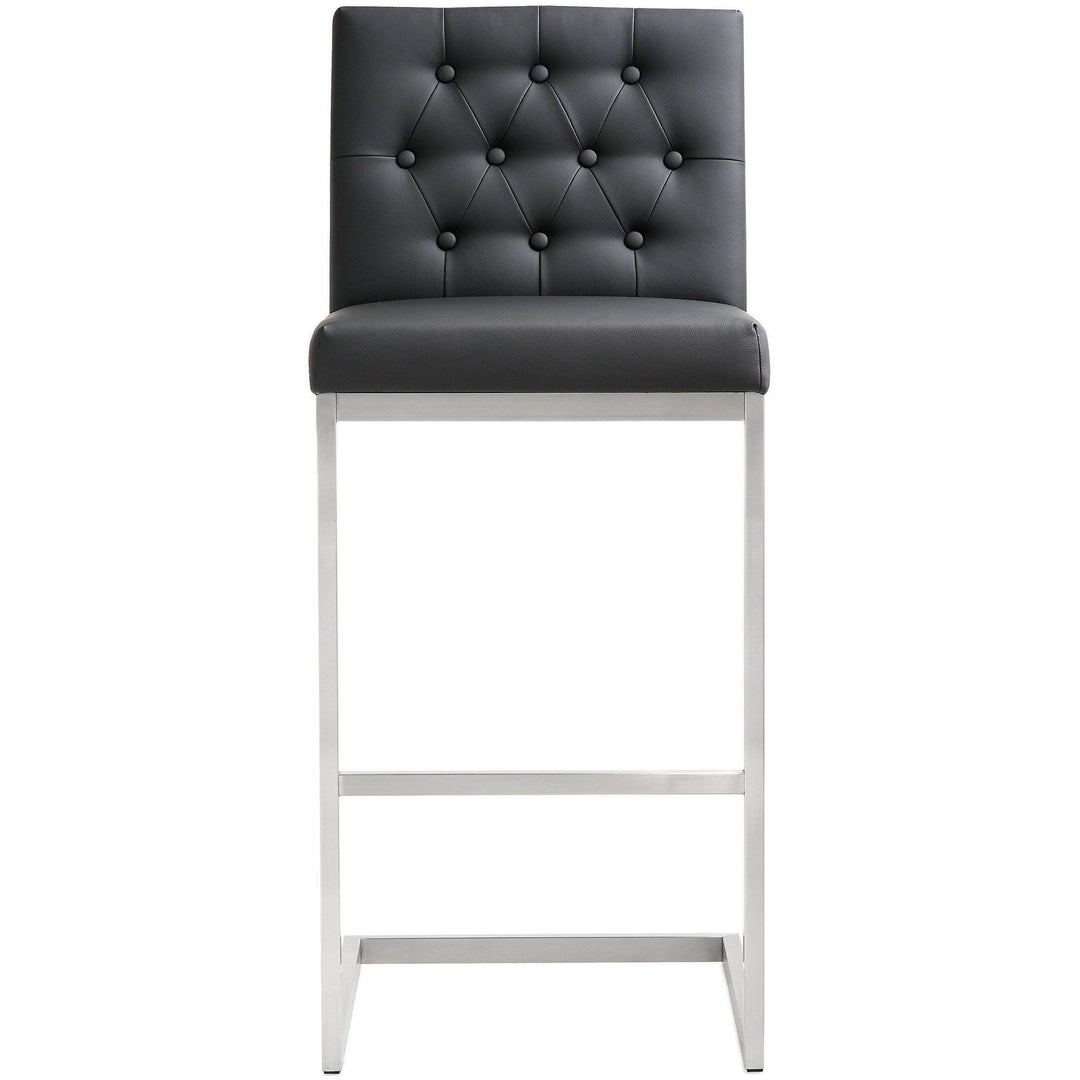Helsinki Black Stainless Steel Barstool - Set of 2