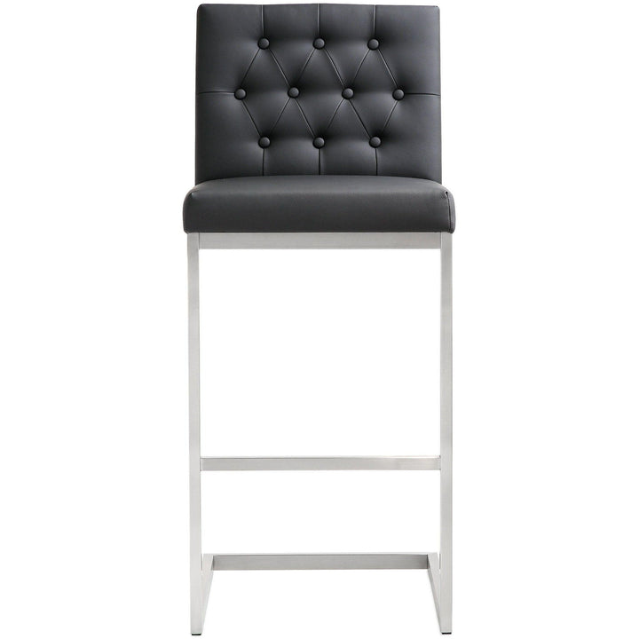 Helsinki Black Stainless Steel Barstool - Set of 2