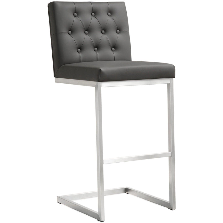 Helsinki Grey Stainless Steel Barstool - Set of 2