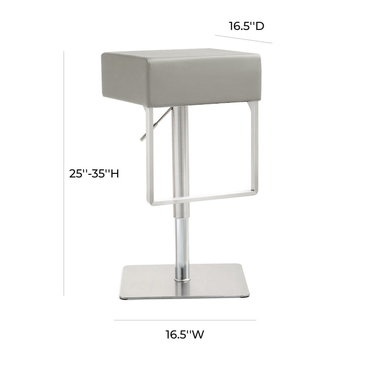 Seville Light Grey Adjustable Barstool