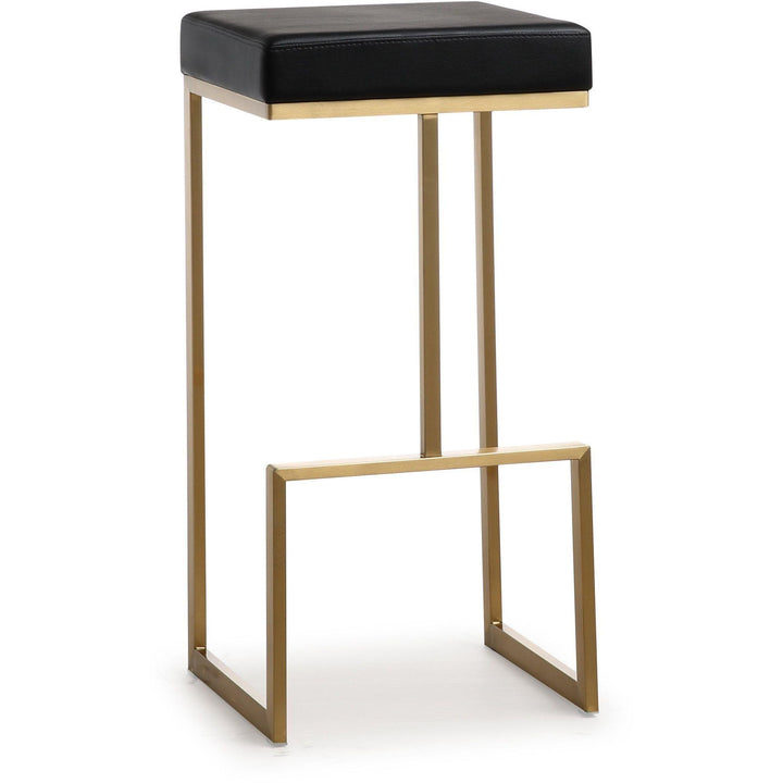 Ferrara Black Gold Steel Barstool (Set of 2)