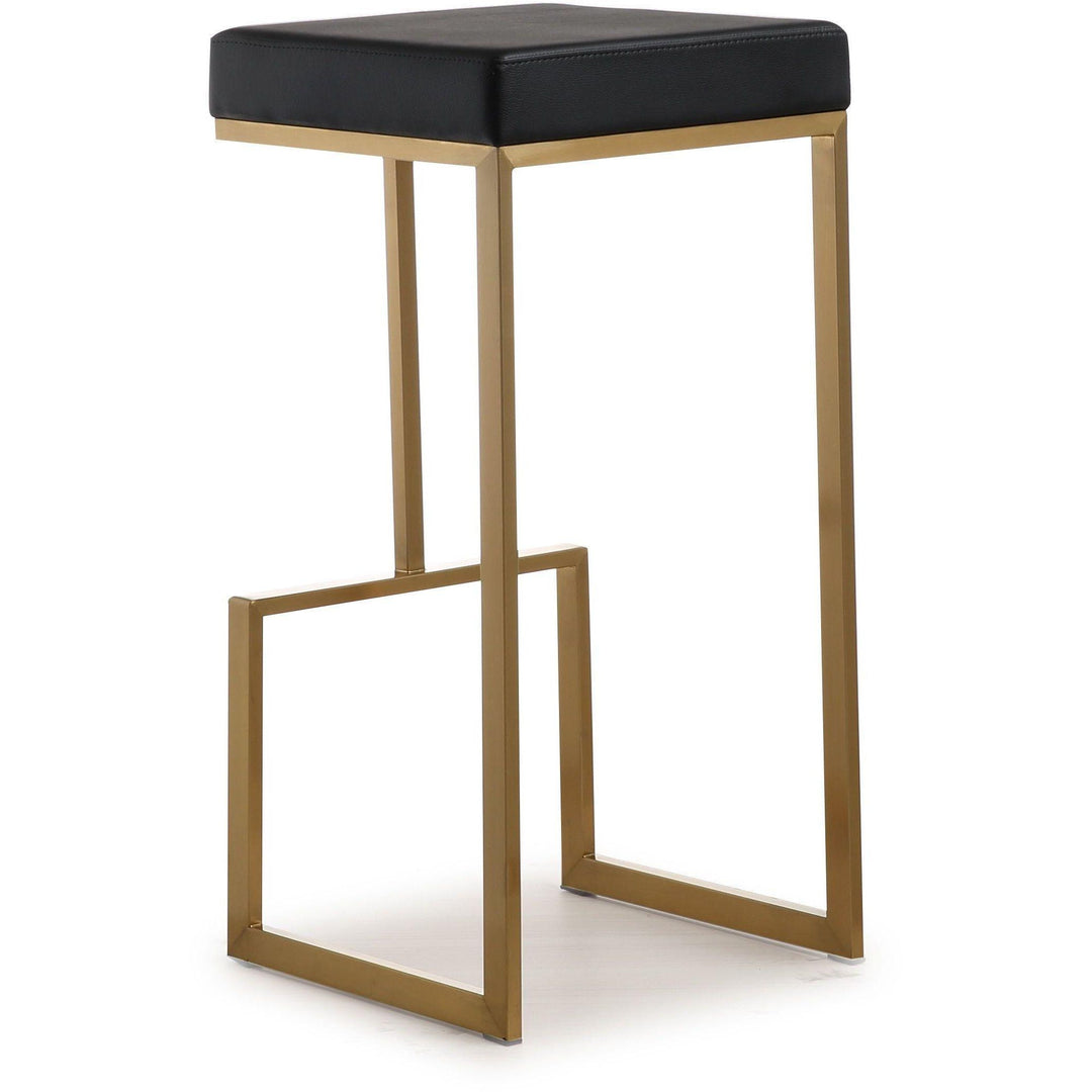 Ferrara Black Gold Steel Barstool (Set of 2)