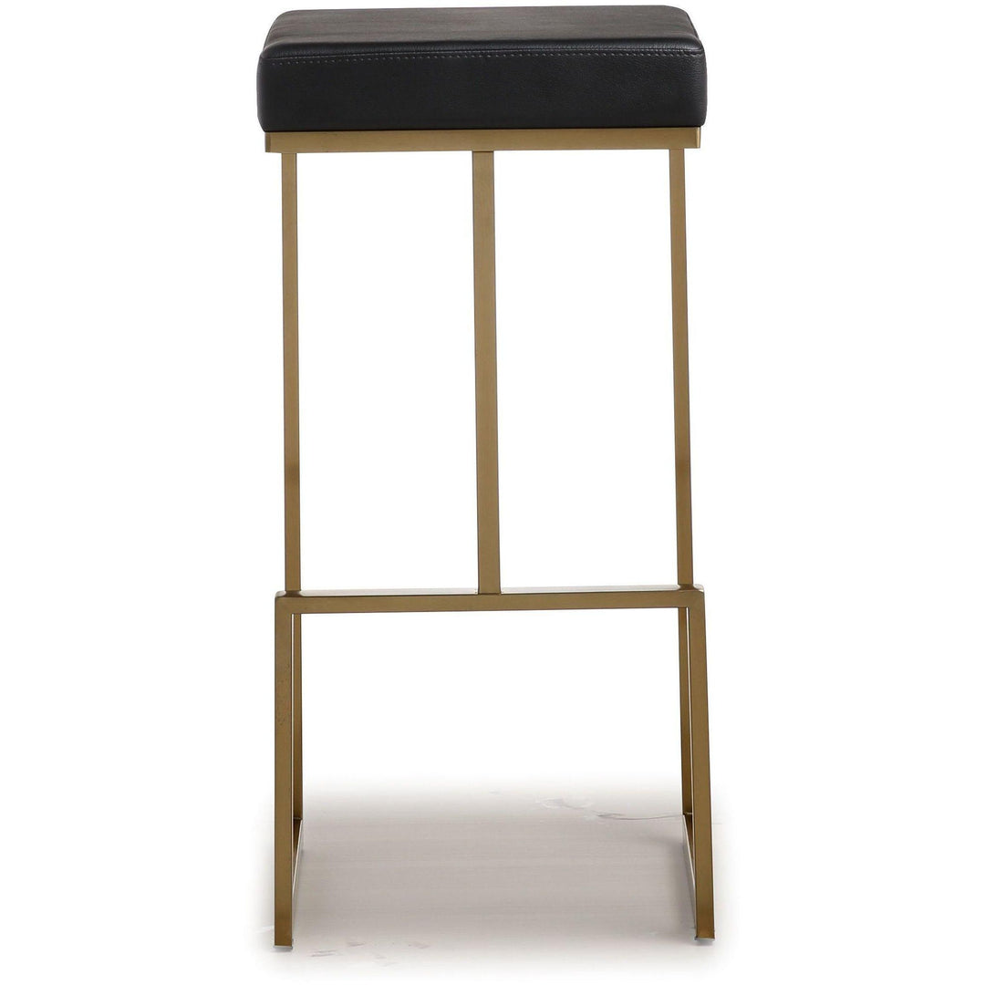 Ferrara Black Gold Steel Barstool (Set of 2)