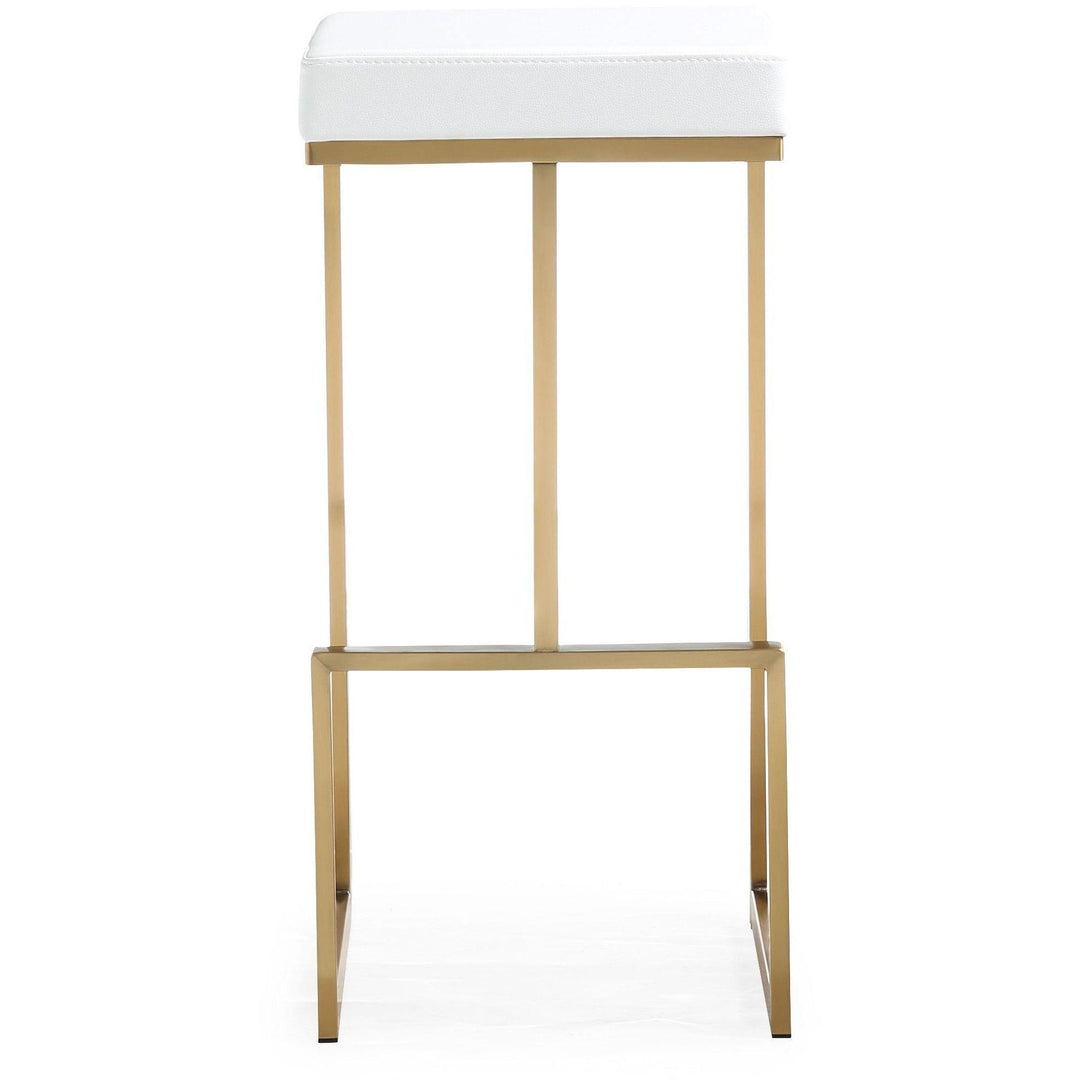 Ferra White Gold Steel Barstool (Set of 2)
