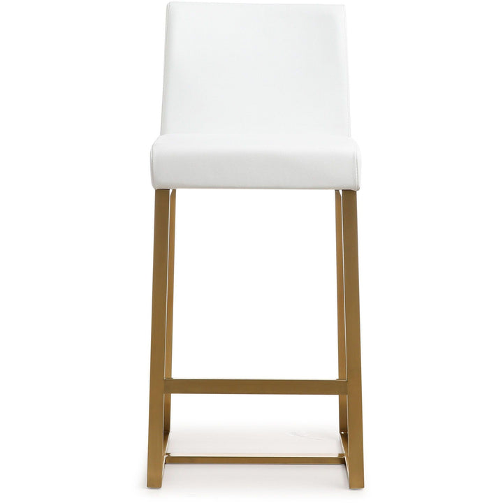 Denmark White Gold Steel Counter Stool (Set of 2)