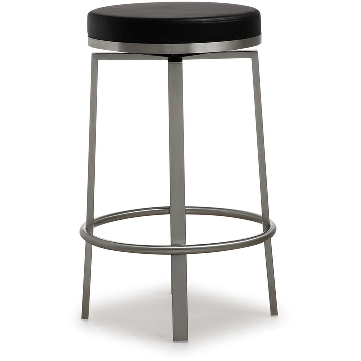 Pratt Black Swivel Counter Stool - Set of 2