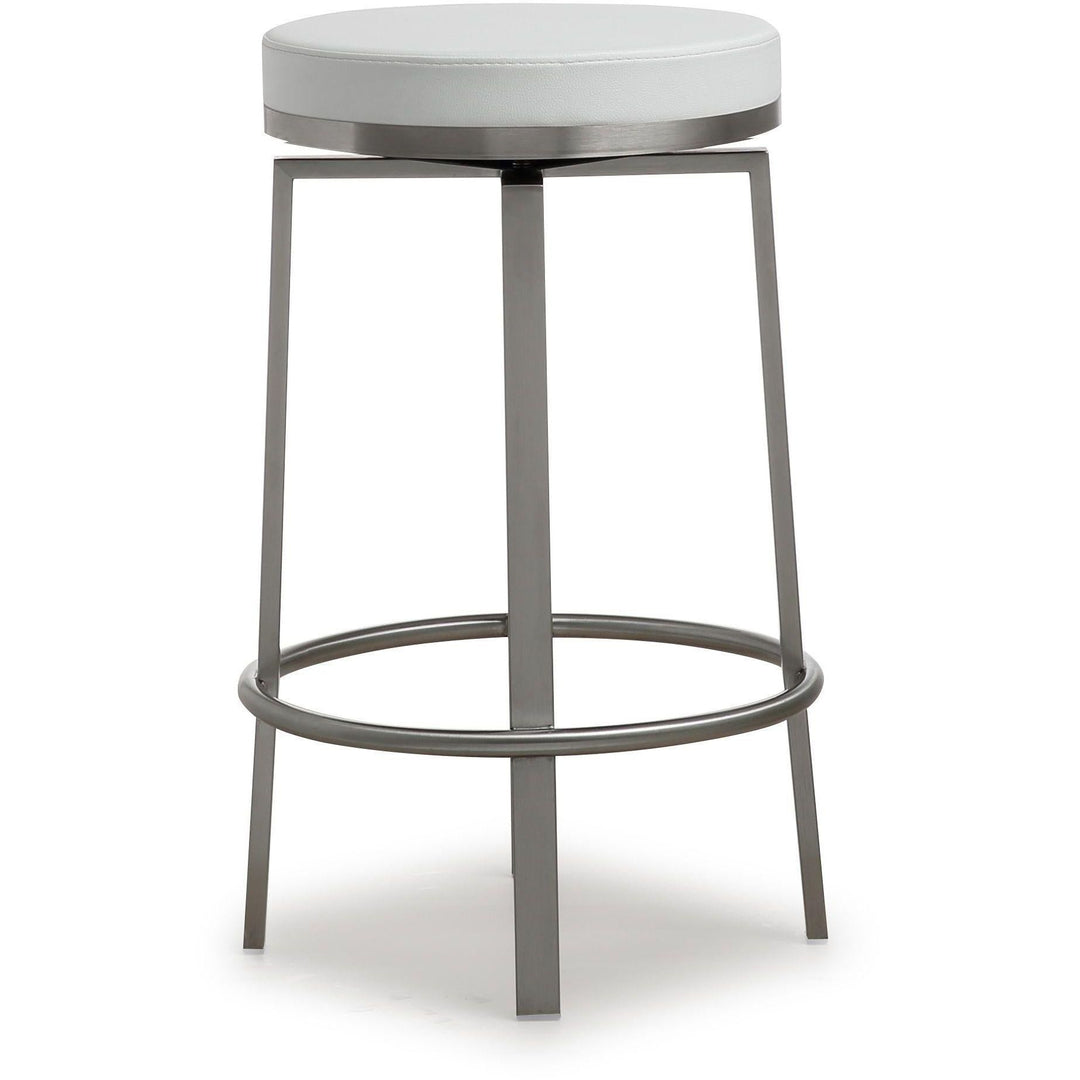 Pratt White Swivel Counter Stool - Set of 2