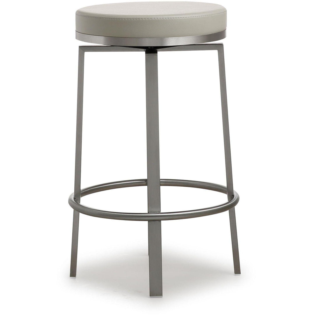 Pratt Light Grey Swivel Counter Stool - Set of 2