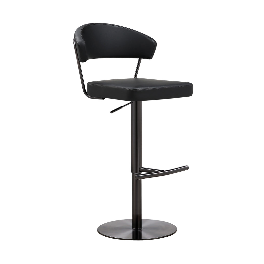 Cosmo Black on Black Steel Barstool