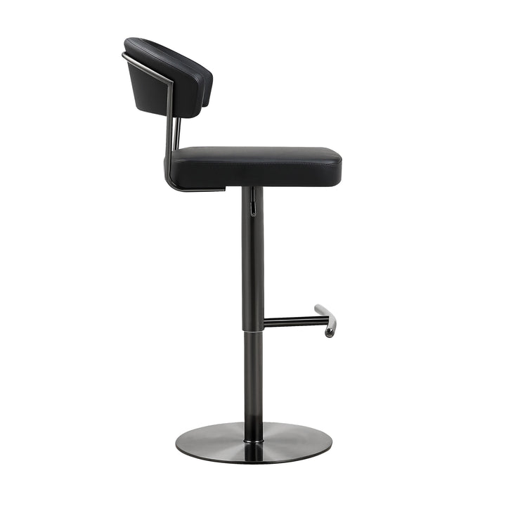 Cosmo Black on Black Steel Barstool