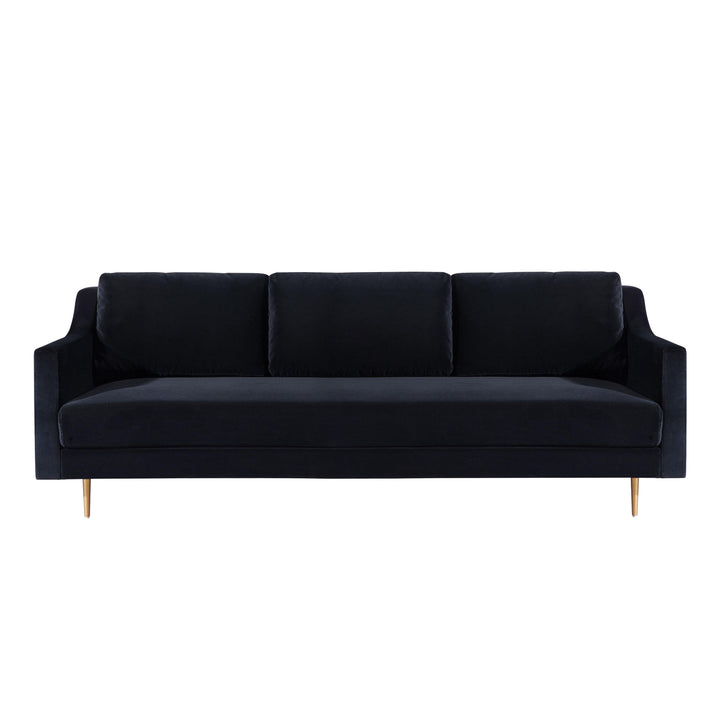 Milan Black Velvet Sofa