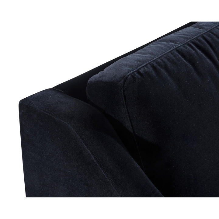 Milan Black Velvet Sofa