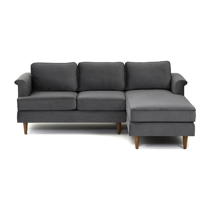 Porter Grey Velvet Sectional RAF