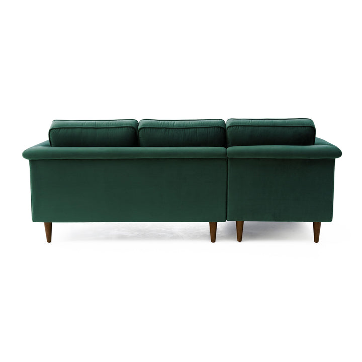 Porter Forest Green Velvet Sectional LAF