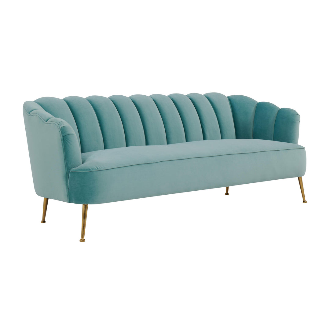 Daisy Sea Blue Velvet Sofa