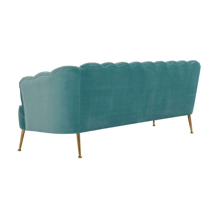 Daisy Sea Blue Velvet Sofa