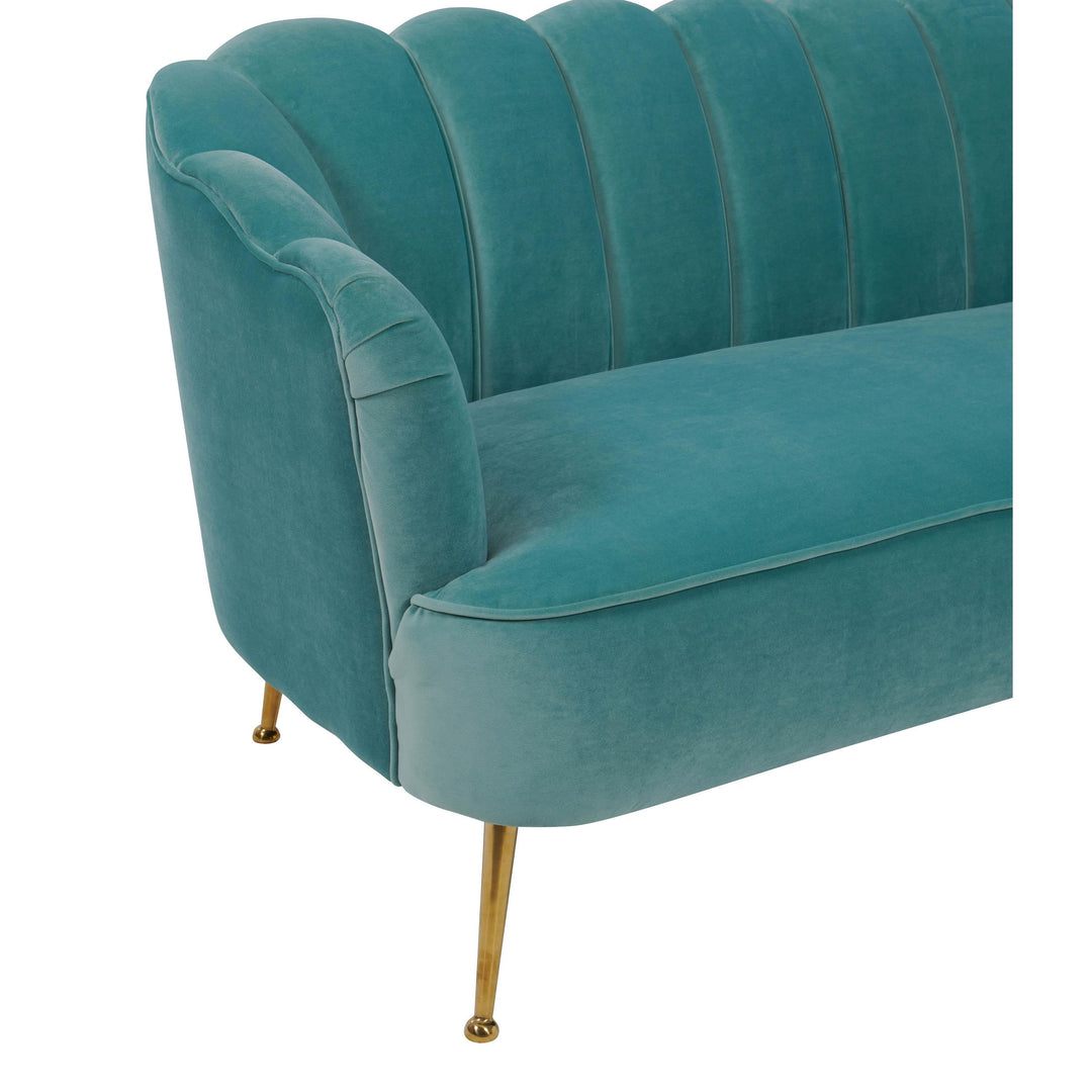 Daisy Sea Blue Velvet Sofa