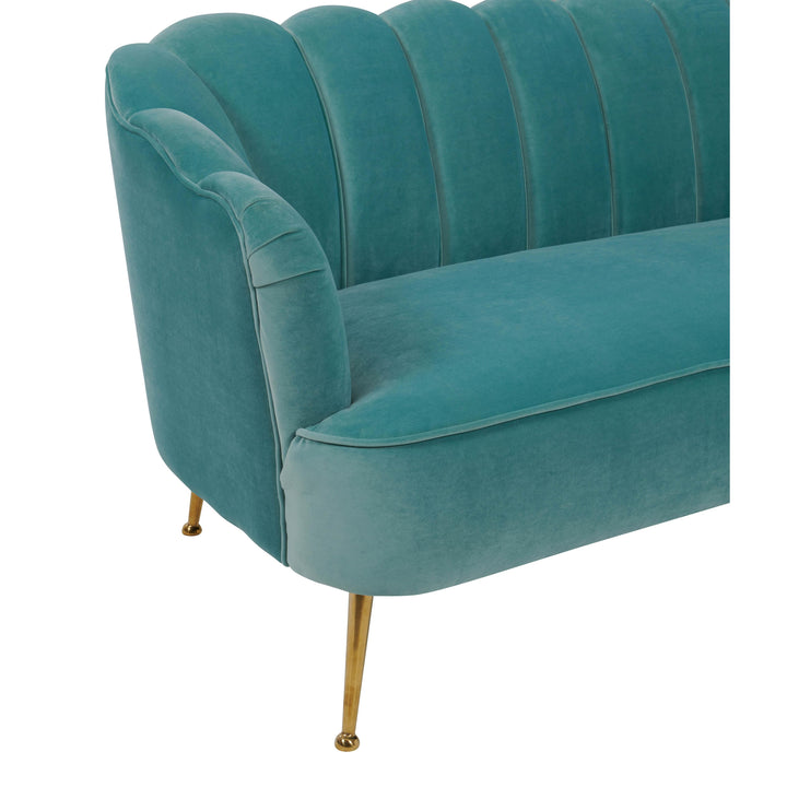 Daisy Sea Blue Velvet Sofa